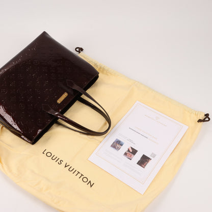 Louis Vuitton Monogram Vernis Wilshire MM Handbag in Amarante