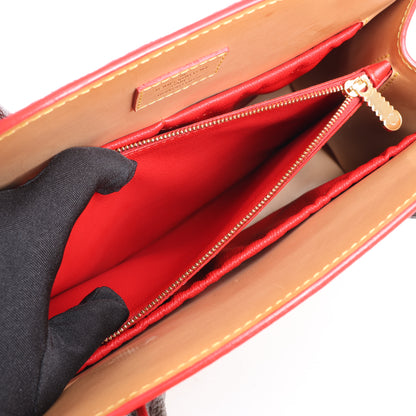 Louis Vuitton x Christian Louboutin Monogram Iconoclast Handbag in Brown x Red M41234