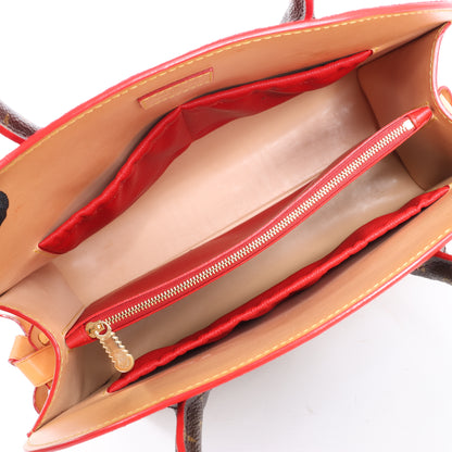 Louis Vuitton x Christian Louboutin Monogram Iconoclast Handbag in Brown x Red M41234