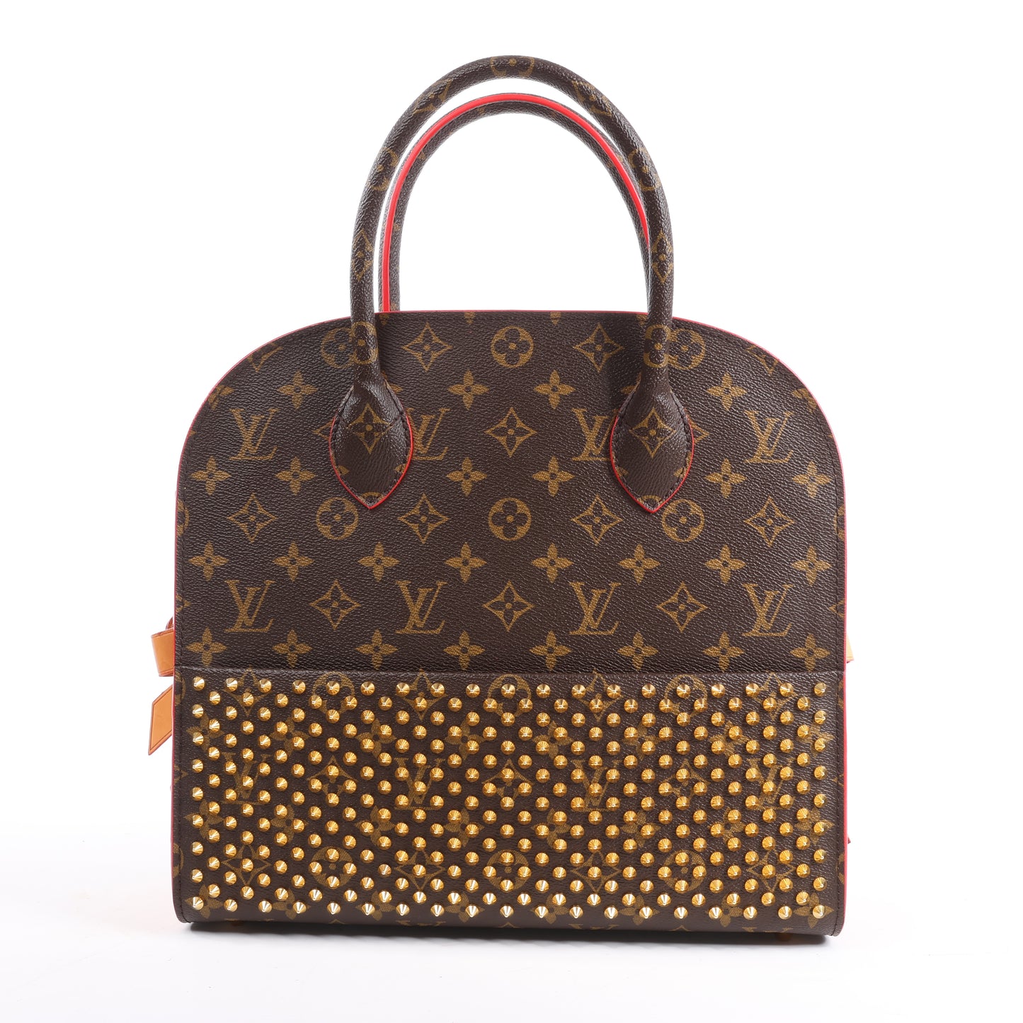 Louis Vuitton x Christian Louboutin Monogram Iconoclast Handbag in Brown x Red M41234