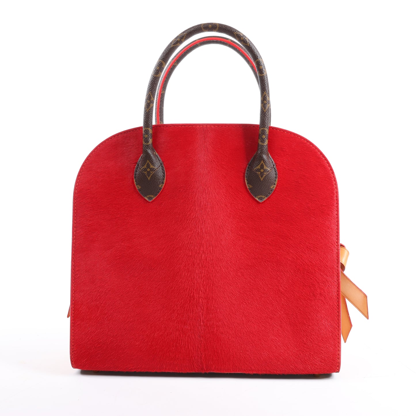 Louis Vuitton x Christian Louboutin Monogram Iconoclast Handbag in Brown x Red M41234