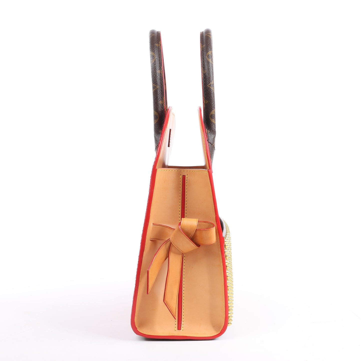 Louis Vuitton x Christian Louboutin Monogram Iconoclast Handbag in Brown x Red M41234
