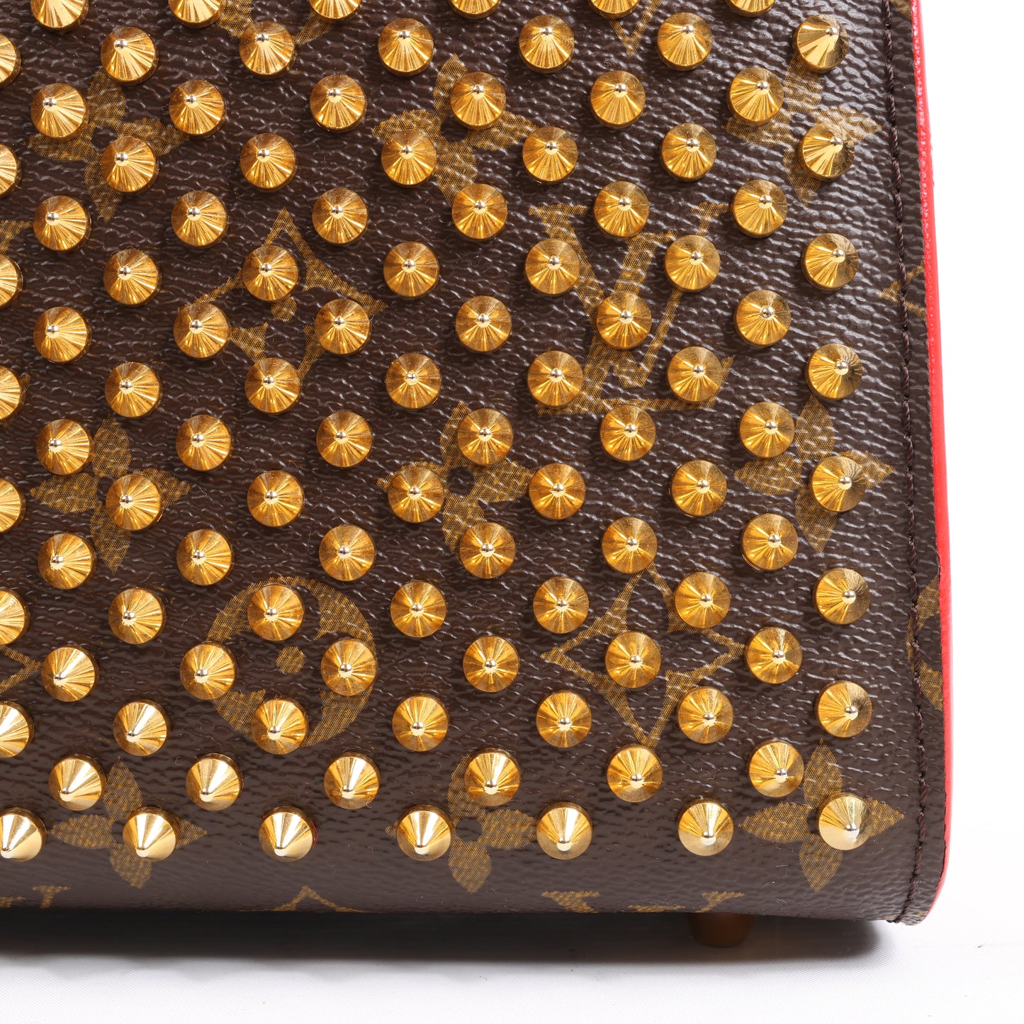 Louis Vuitton x Christian Louboutin Monogram Iconoclast Handbag in Brown x Red M41234