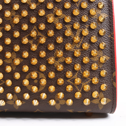 Louis Vuitton x Christian Louboutin Monogram Iconoclast Handbag in Brown x Red M41234
