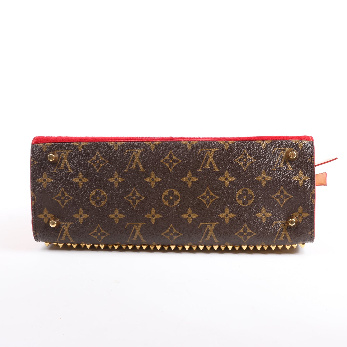 Louis Vuitton x Christian Louboutin Monogram Iconoclast Handbag in Brown x Red M41234