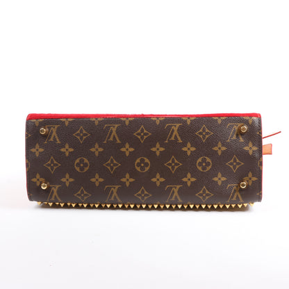 Louis Vuitton x Christian Louboutin Monogram Iconoclast Handbag in Brown x Red M41234