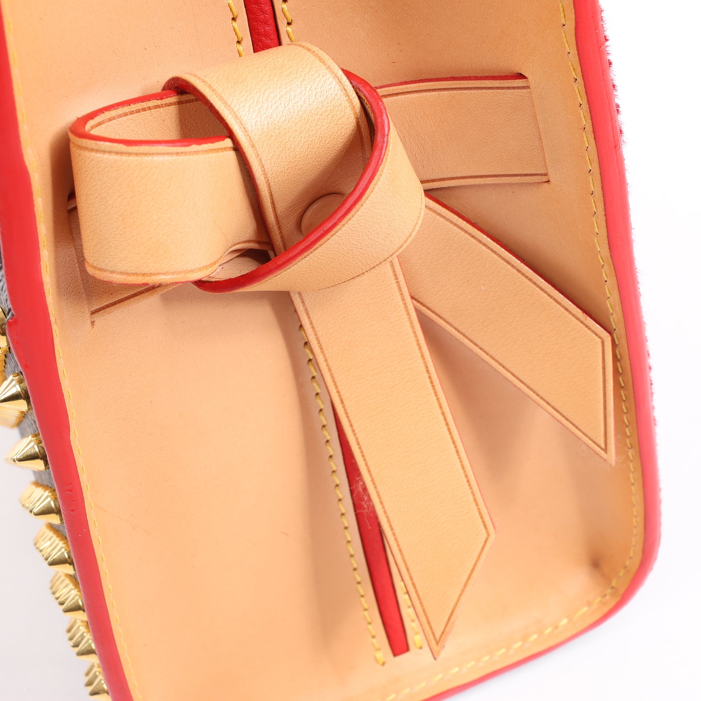 Louis Vuitton x Christian Louboutin Monogram Iconoclast Handbag in Brown x Red M41234