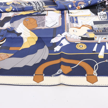 Hermès Carré 90 "BAGAGE A MAIN" Silk Scarf