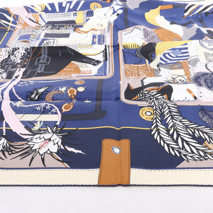 Hermès Carré 90 "BAGAGE A MAIN" Silk Scarf