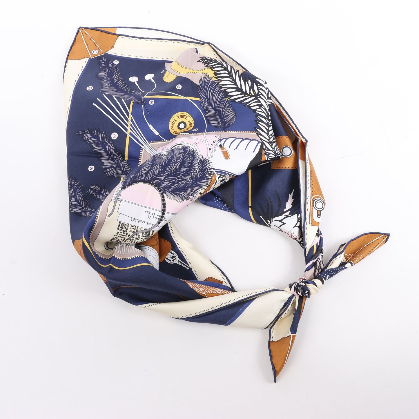 Hermès Carré 90 "BAGAGE A MAIN" Silk Scarf