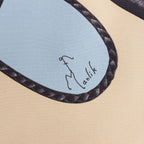 Hermès Carré 90 "Coup De Fouet" Silk handkerchief in Beige