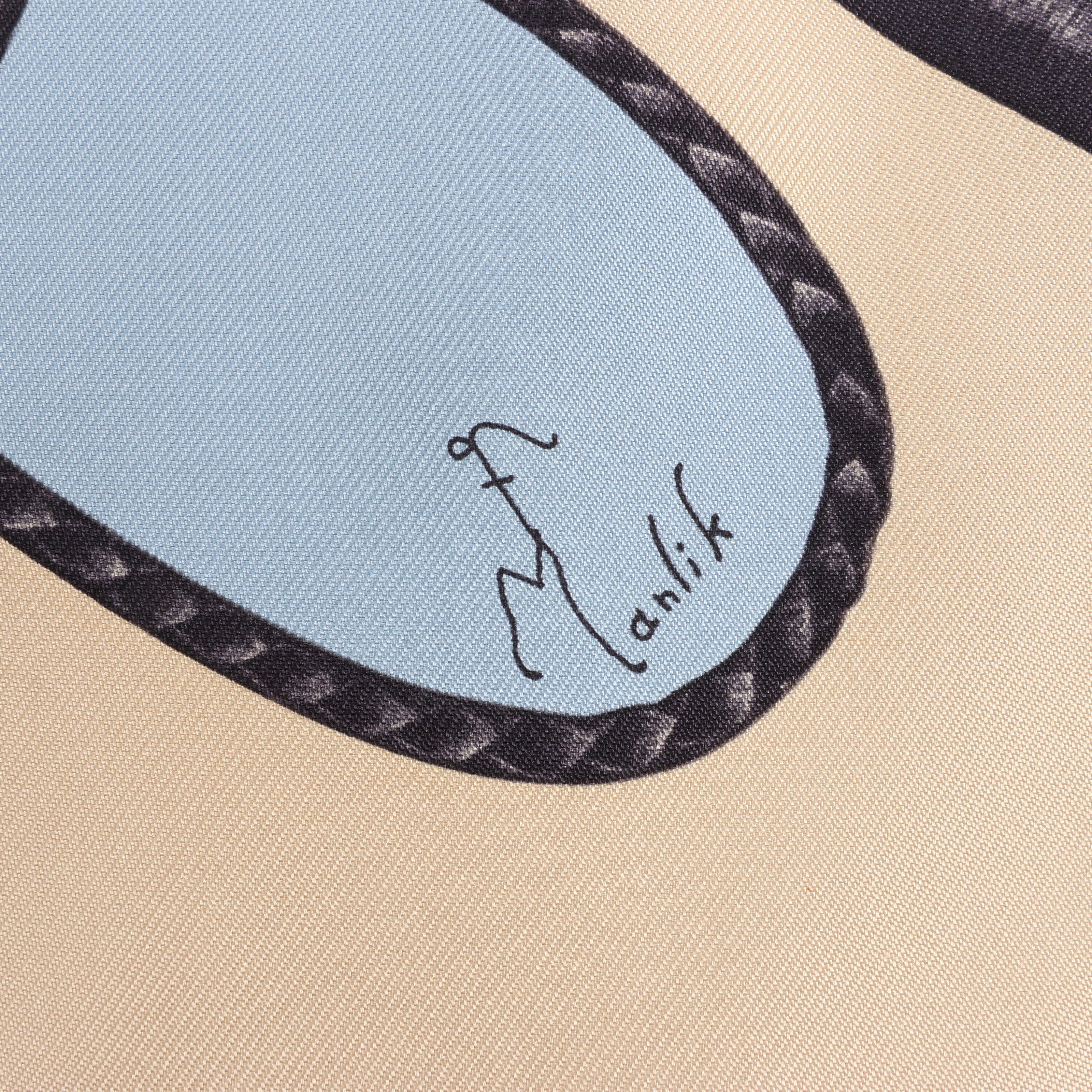 Hermès Carré 90 "Coup De Fouet" Silk handkerchief in Beige