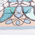 Hermès Carré 90 "Coup De Fouet" Silk handkerchief in Beige