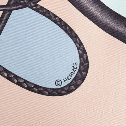 Hermès Carré 90 "Coup De Fouet" Silk handkerchief in Beige