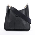 Hermes Evelyne 1 33 GM Taurillon Clemence Black Silver Metal Fittings G:2003