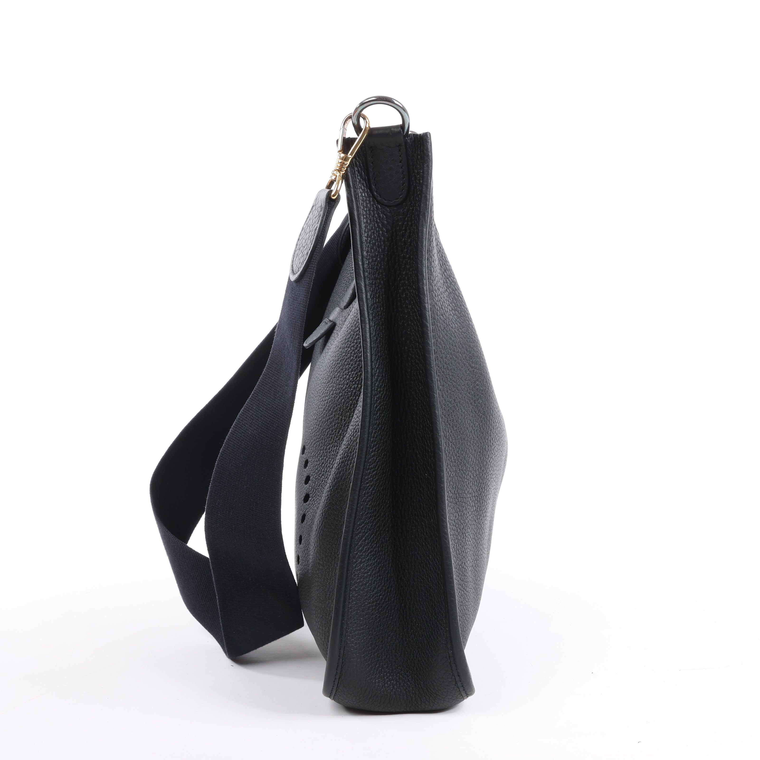 Hermes Evelyne 1 33 GM Taurillon Clemence Black Silver Metal Fittings G:2003