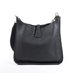 Hermes Evelyne 1 33 GM Taurillon Clemence Black Silver Metal Fittings G:2003