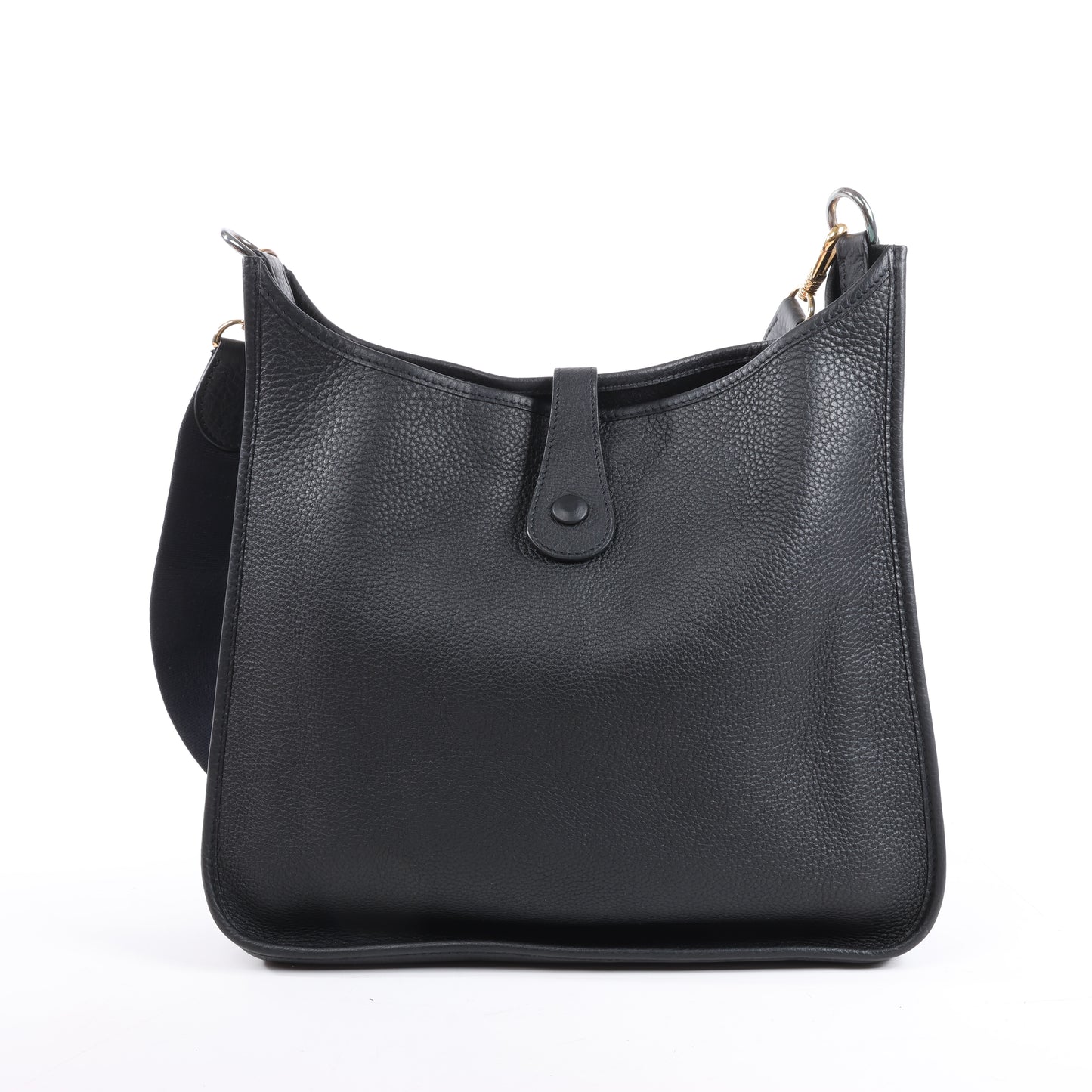 Hermes Evelyne 1 33 GM Taurillon Clemence Black Silver Metal Fittings G:2003