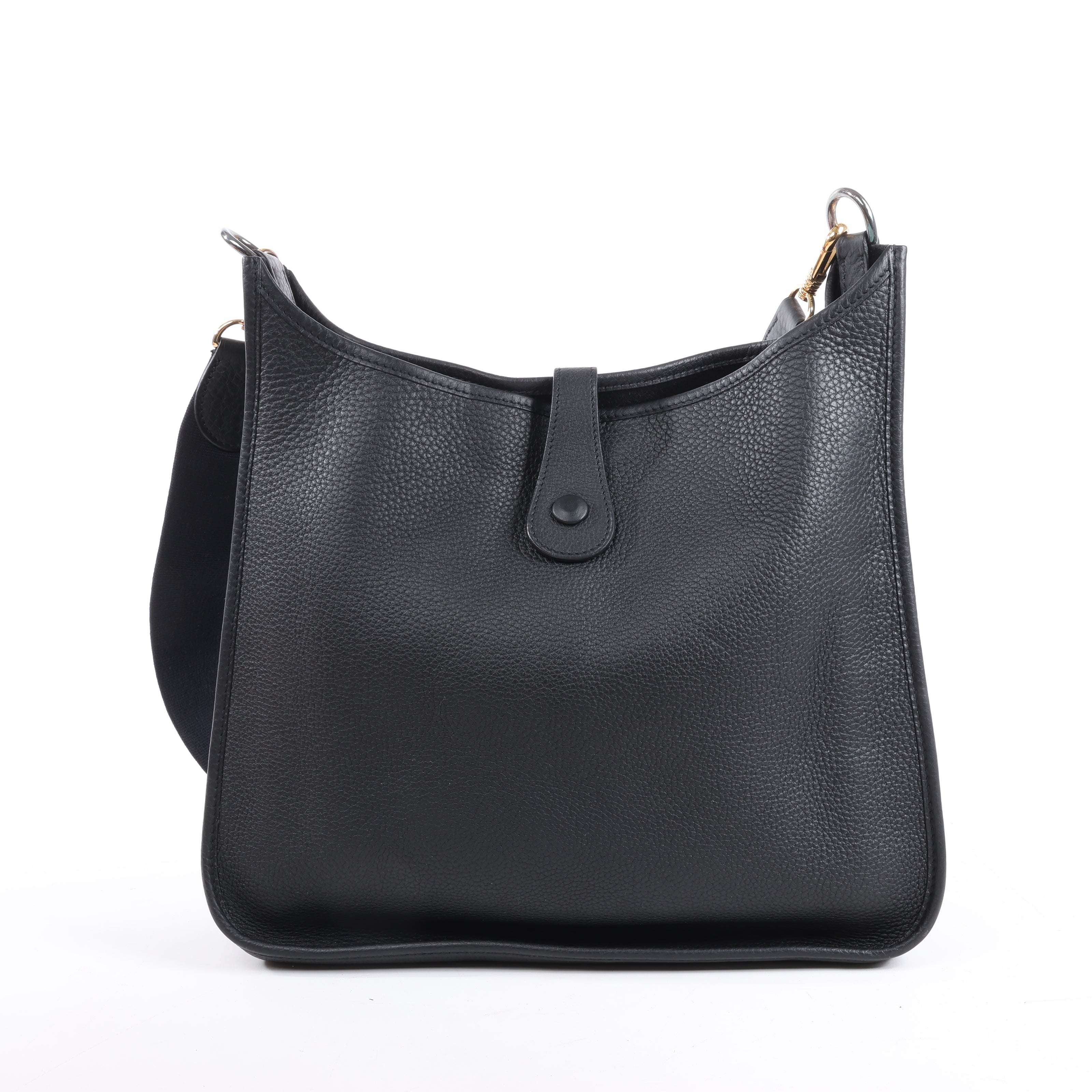 Hermes Evelyne 1 33 GM Taurillon Clemence Black Silver Metal Fittings G:2003
