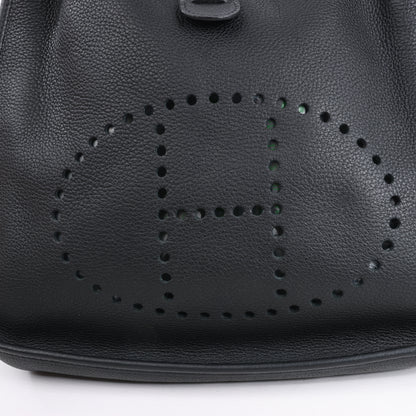 Hermes Evelyne 1 33 GM Taurillon Clemence Black Silver Metal Fittings G:2003