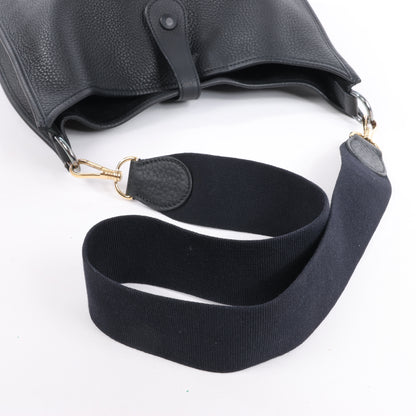 Hermes Evelyne 1 33 GM Taurillon Clemence Black Silver Metal Fittings G:2003