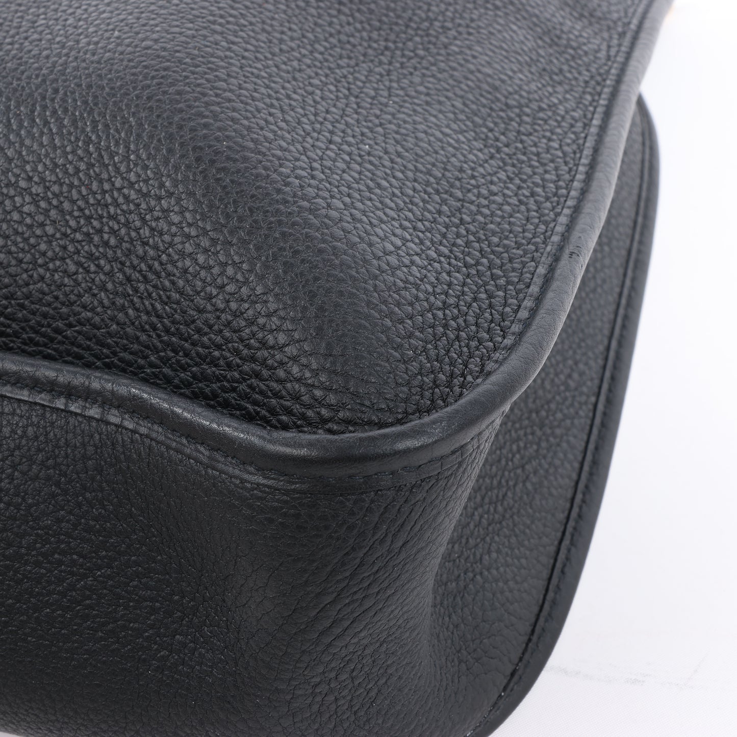 Hermes Evelyne 1 33 GM Taurillon Clemence Black Silver Metal Fittings G:2003