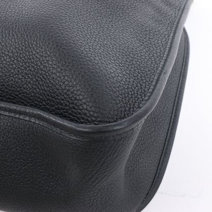 Hermes Evelyne 1 33 GM Taurillon Clemence Black Silver Metal Fittings G:2003