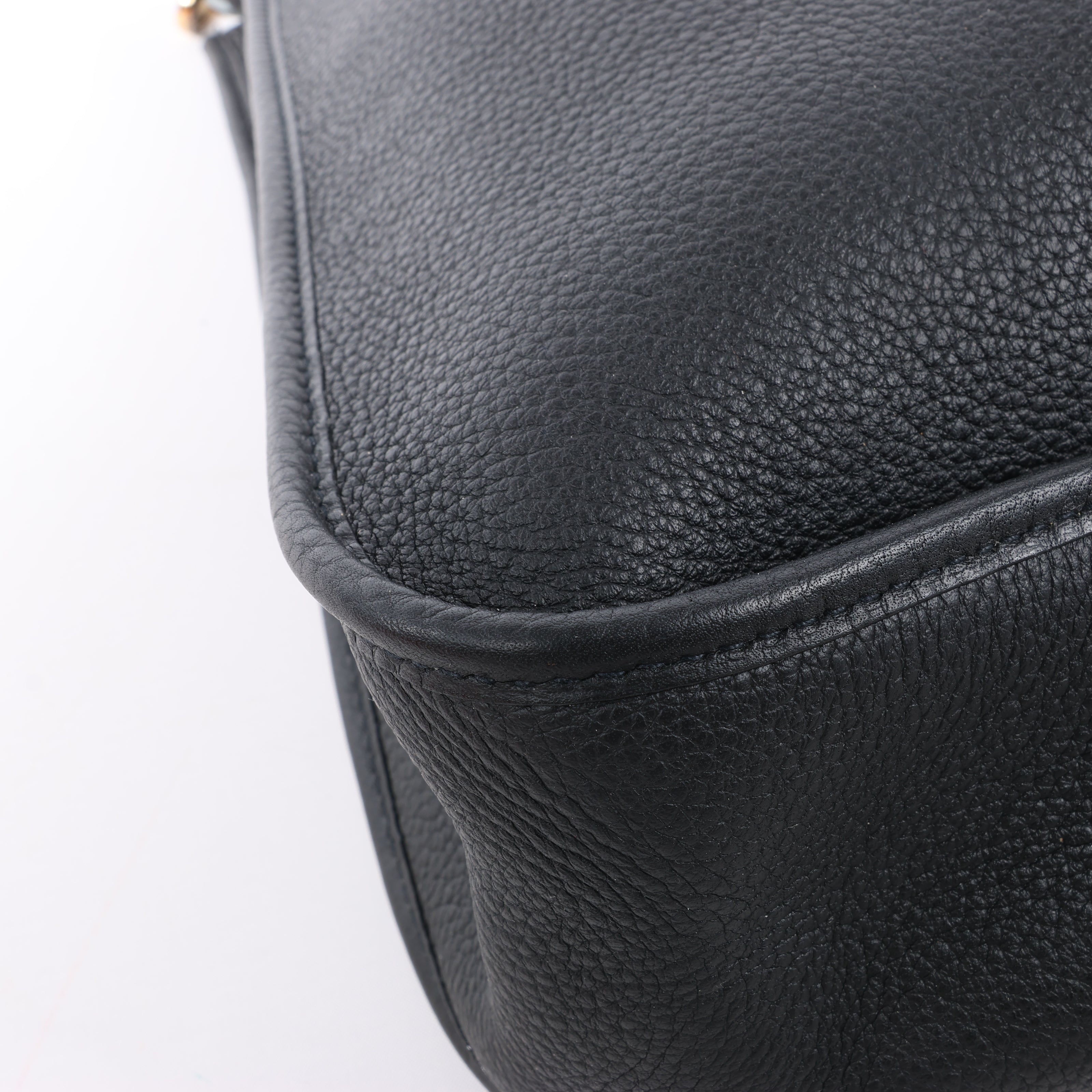 Hermes Evelyne 1 33 GM Taurillon Clemence Black Silver Metal Fittings G:2003