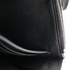 Celine Frame Evening Leather Chain Shoulder Bag in Black × White
