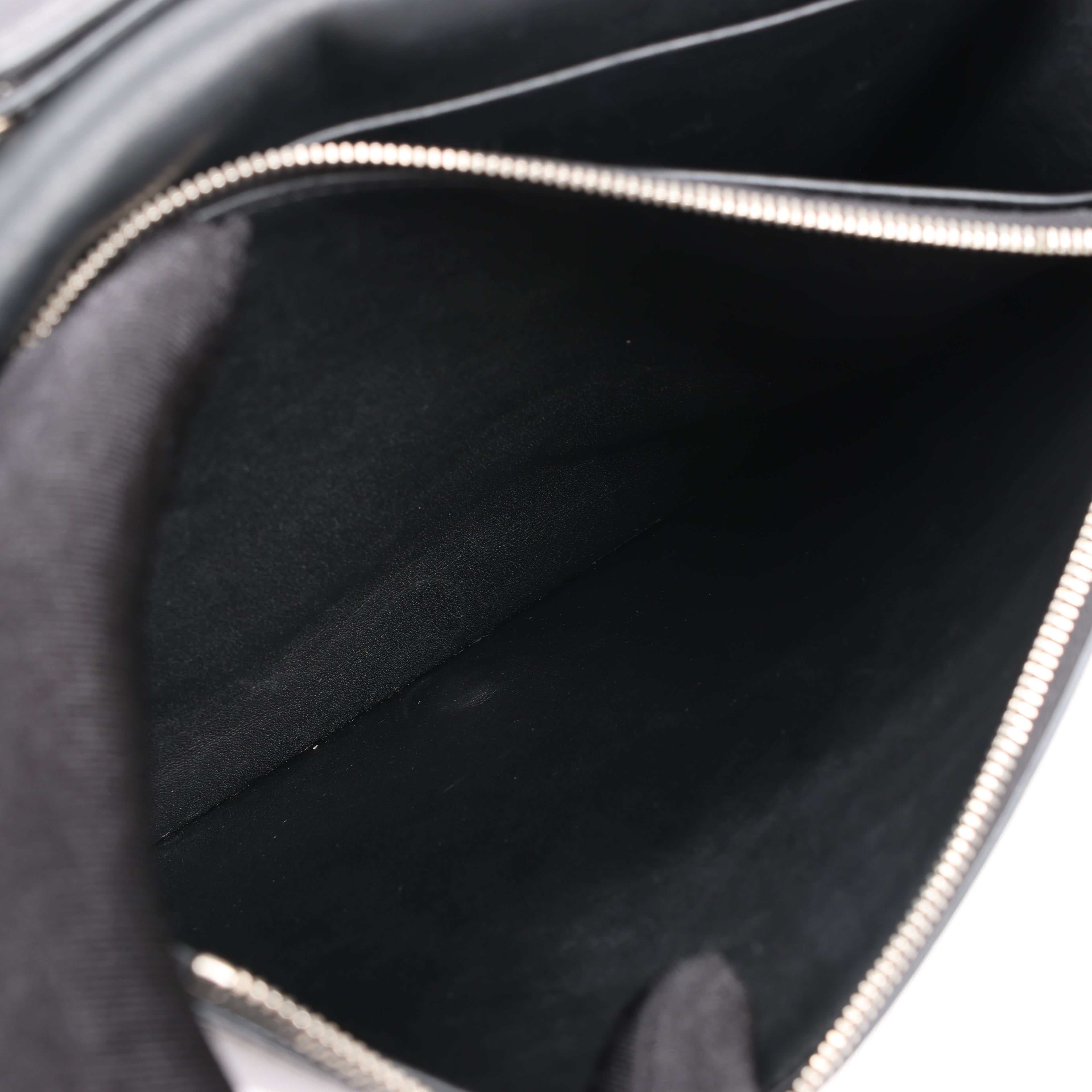 Celine Frame Evening Leather Chain Shoulder Bag in Black × White