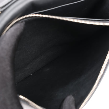 Celine Frame Evening Leather Chain Shoulder Bag in Black × White