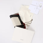 Celine Frame Evening Leather Chain Shoulder Bag in Black × White