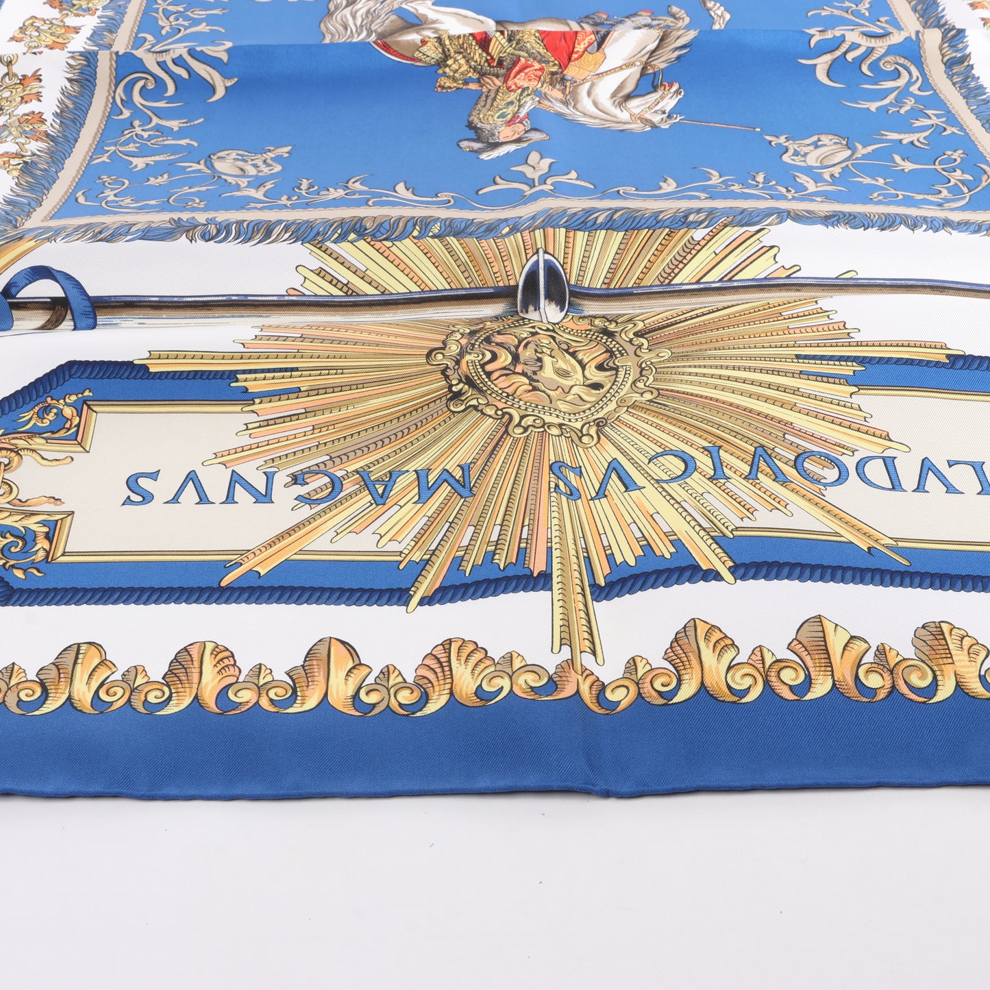 Hermès Carré 90 "LVDOVICVS MAGNVS" Silk Scarf