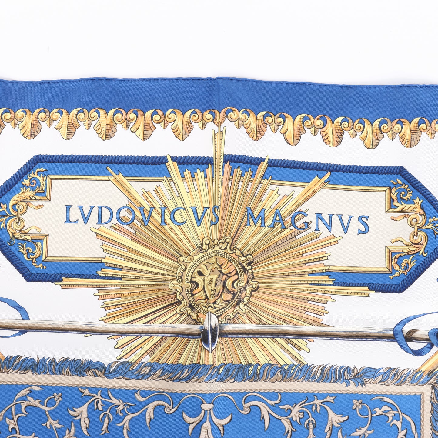 Hermès Carré 90 "LVDOVICVS MAGNVS" Silk Scarf