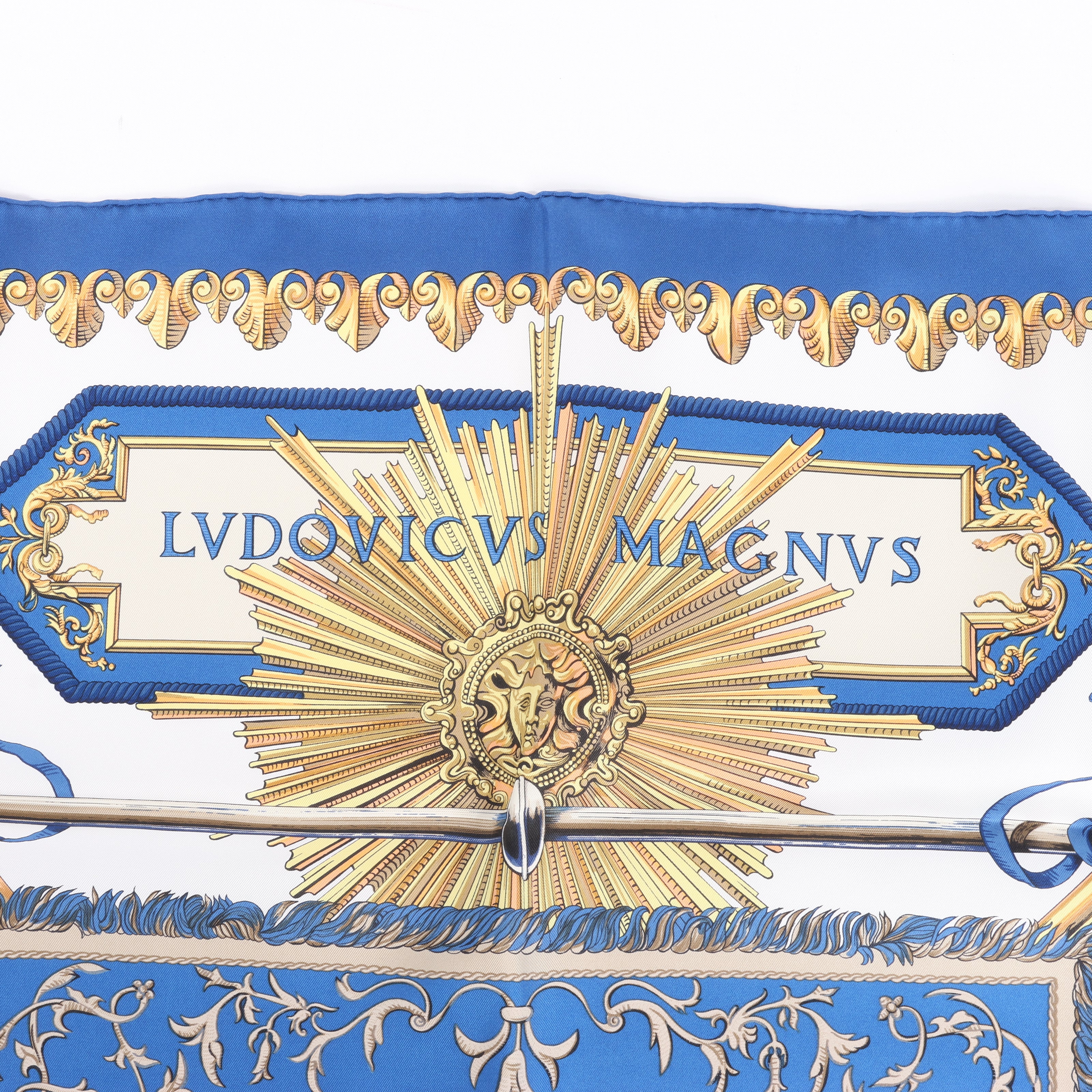 Hermès Carré 90 "LVDOVICVS MAGNVS" Silk Scarf