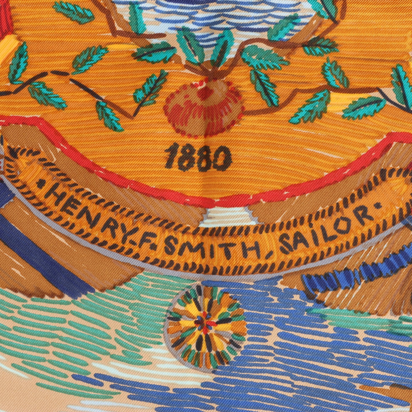 Hermès Carré 90 "HENRY F SMITH SAILOR " Silk Scarf