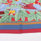 Hermès Carré 90 "LES PERROQUETS" Silk handkerchief in Burgundy
