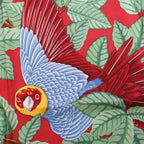 Hermès Carré 90 "LES PERROQUETS" Silk handkerchief in Burgundy