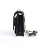 Saint Laurent Paris Sunset Mock Croc Shoulder Bag in Black