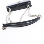 Saint Laurent Paris Sunset Mock Croc Shoulder Bag in Black