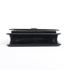 Saint Laurent Paris Sunset Mock Croc Shoulder Bag in Black
