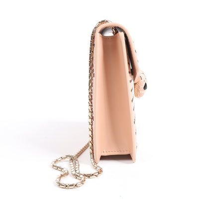 Sac à bandoulière BVLGARI Serpenti en cuir rose