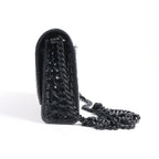 Balenciaga Hourglass Mock Croc Shoulder bag in Black