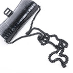Balenciaga Hourglass Mock Croc Shoulder bag in Black