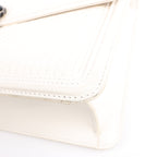 BVLGARI Serpenti Leather Chain Shoulder Bag in White