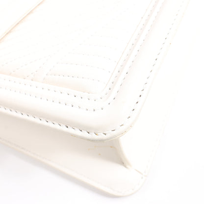 BVLGARI Serpenti Leather Chain Shoulder Bag in White