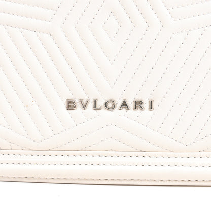 BVLGARI Serpenti Leather Chain Shoulder Bag in White
