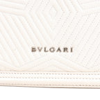 BVLGARI Serpenti Leather Chain Shoulder Bag in White