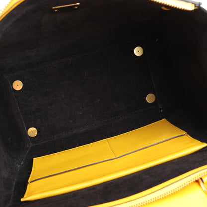 CELINE Smooth Calfskin Mini Belt Bag 2Way Handbag in Yellow