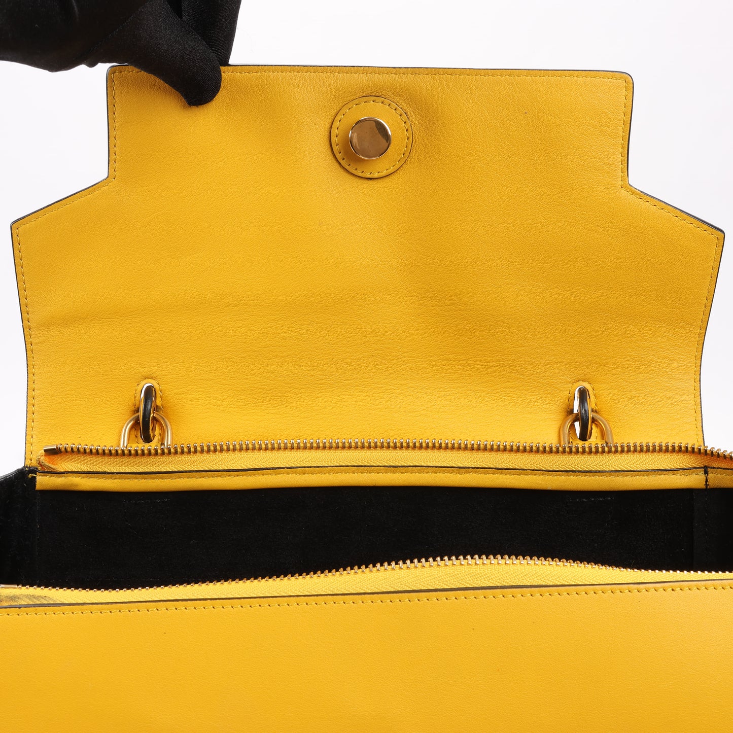 CELINE Smooth Calfskin Mini Belt Bag 2Way Handbag in Yellow